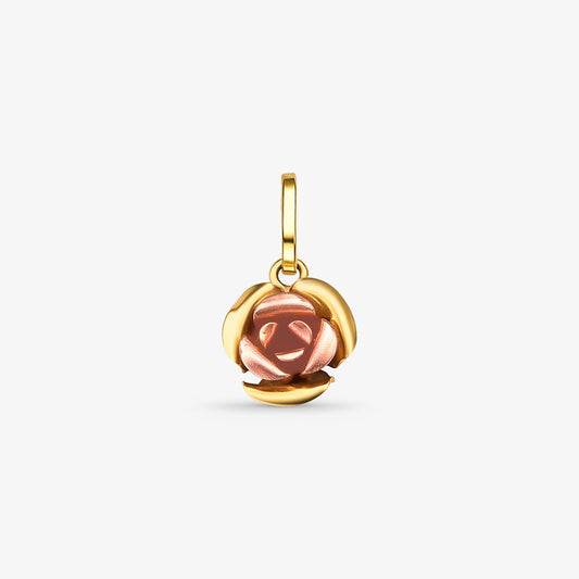 Pingente Flor I Bicolor em Ouro 18K
