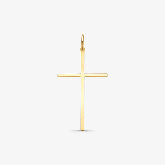 Pingente Cruz Fina em Ouro Amarelo 18K