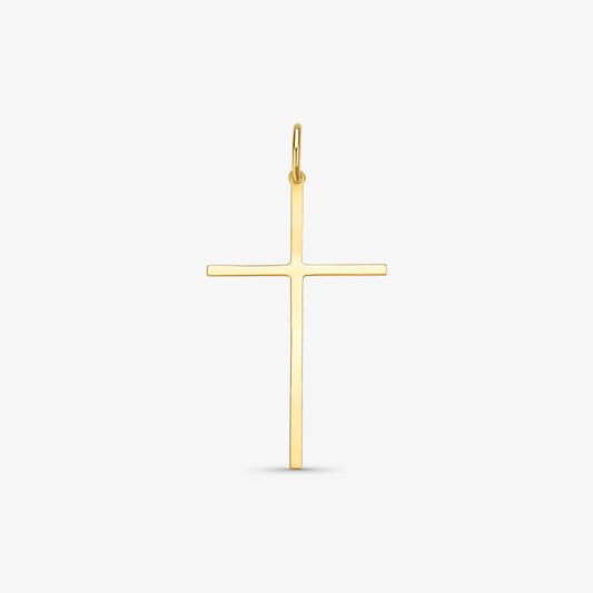 Pingente Cruz Fina em Ouro Amarelo 18K