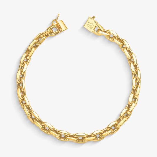 Pulseira Cartier Cadeado Oca em Ouro Amarelo 18K, 23cm