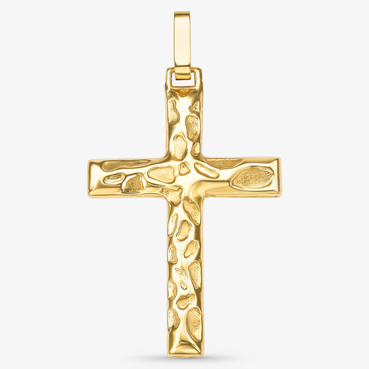 Pingente Cruz Tronco em Ouro Amarelo 18K