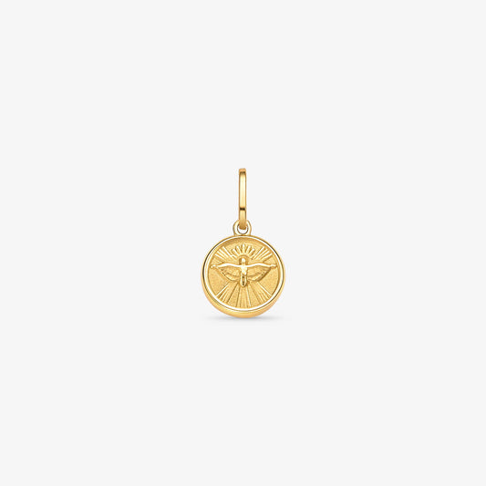 Pingente Divino Espírito Santo em Ouro Amarelo 18K