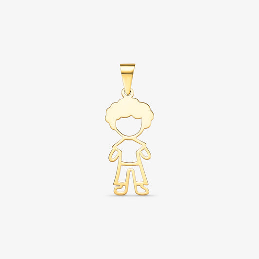 Pingente Menino em Ouro Amarelo 18K