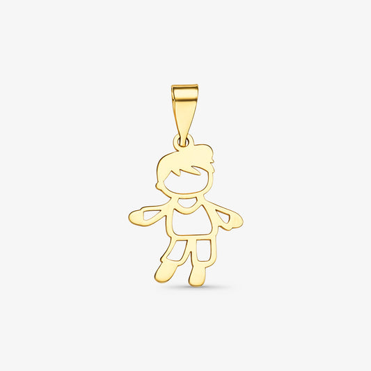 Pingente Menino em Ouro Amarelo 18K