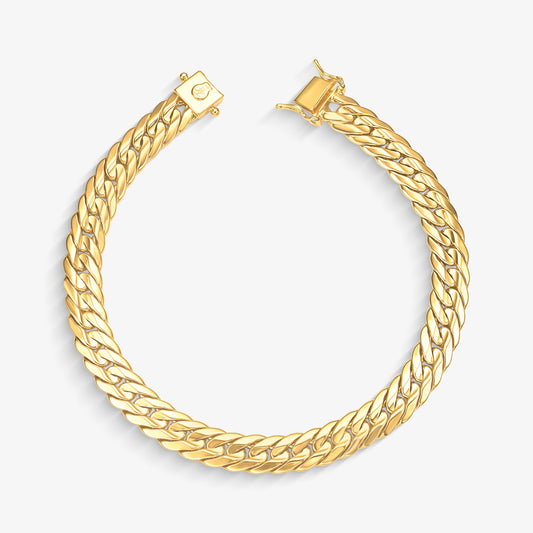 Pulseira Grumet Maciça em Ouro Amarelo 18K, 22cm