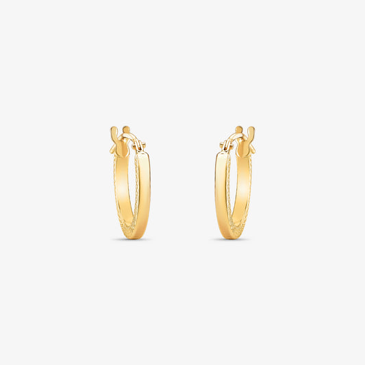 Brinco Argola Redonda em Ouro Amarelo 18K