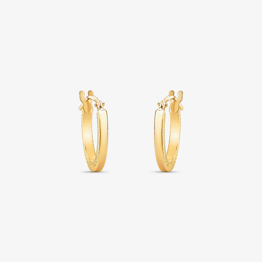 Brinco Argola Redonda em Ouro Amarelo 18K
