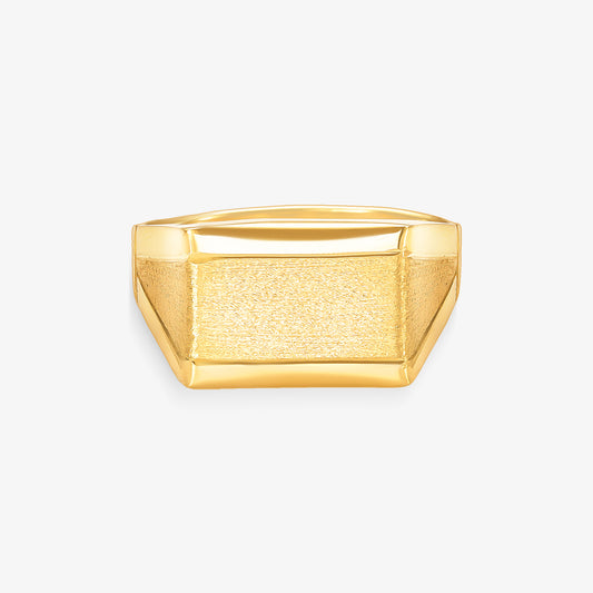 Anel Masculino Chapa em Ouro Amarelo 18K