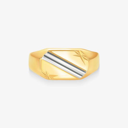 Anel Masculino IV em Ouro Amarelo 18K