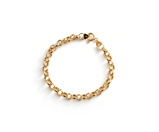 Pulseira Elo Portugues 19cm 6,5mm Ouro Amarelo 18K 750