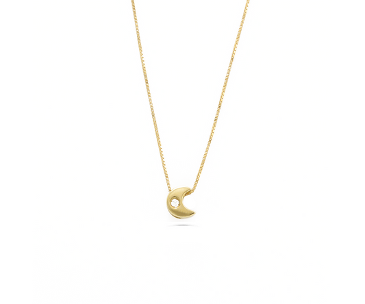 Gargantilha 2,0g 1diamantes=0,03CT K/VS ouro18k750