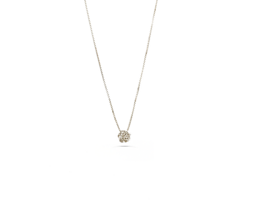 Gargantilha diamantes naturais 1,60g 45cm ouro branco 18k750