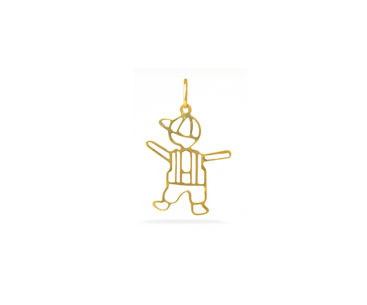 PINGENTE MENINO VAZADO EM OURO AMARELO 18K750
