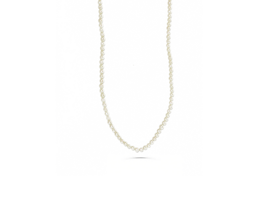 Gargantilha perola natural 3mm 7,0g 60cm ouro18k750