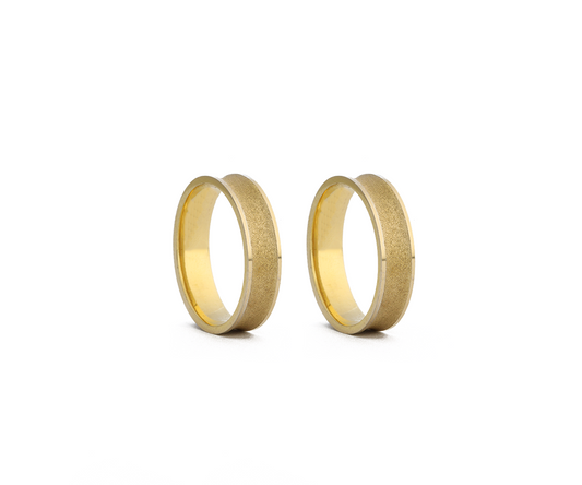 ALIANÇA FOSCO 5mm OURO AMARELO 18K 750