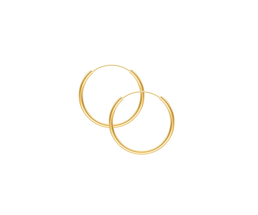 Brinco Argola Média em Ouro amarelo 18K
