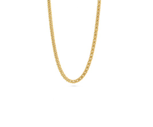 CORRENTE GRUMET DUPLA 60CM 8,4G OURO AMARELO 18K 750