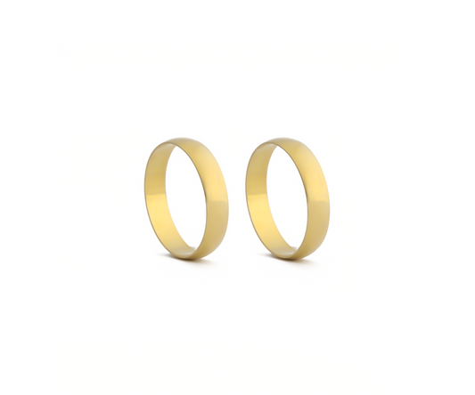 Aliança Tradicional 4mm Ouro 18K