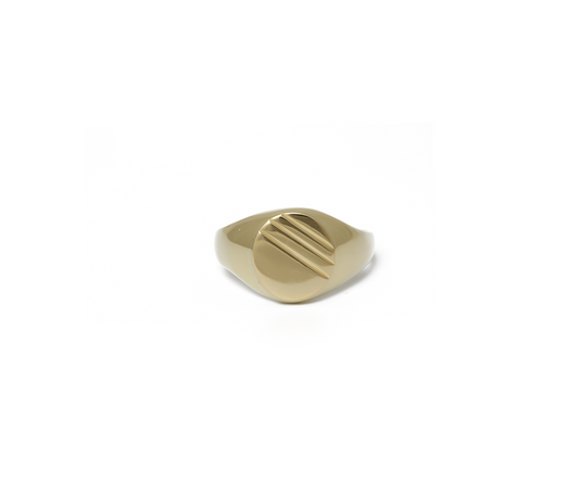 ANEL 7,8G CHAPINHA TRABALHADO OURO AMARELO 18K750 34