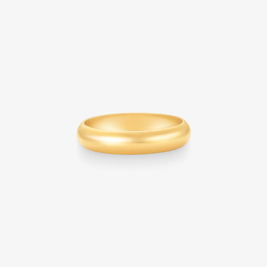 Aliança Luz Lisa Reta em Ouro Amarelo 18K, 4,54mm