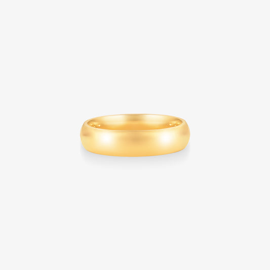 Aliança Lisa Comfort em Ouro Amarelo 18K, 4,90mm