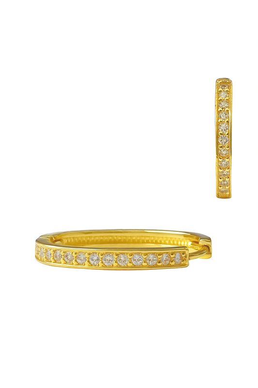 Brinco Argola M em Ouro Amarelo 18K