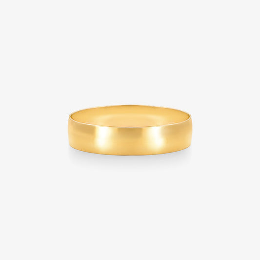 Aliança Lisa Reta em Ouro Amarelo 18K, 4mm