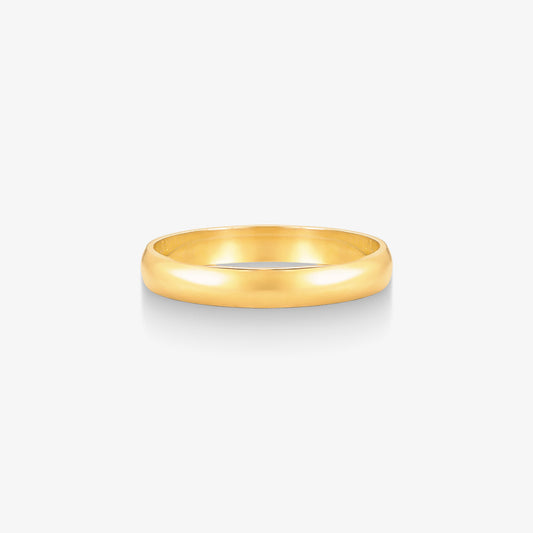 Aliança Origem Lisa Reta em Ouro Amarelo 18K, 3mm