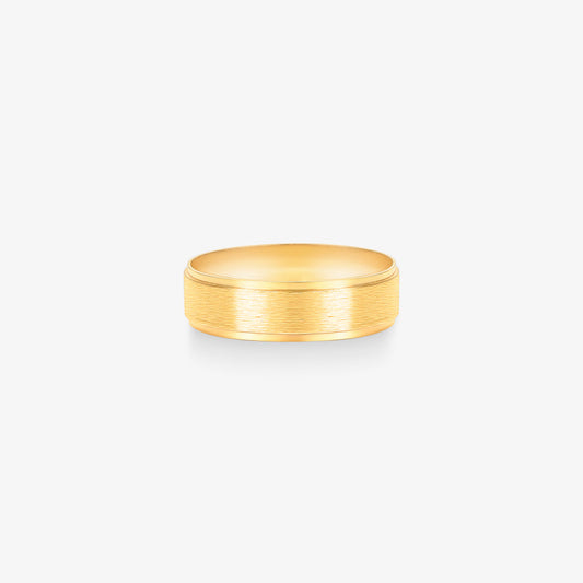 Aliança Fosca Reta em Ouro Amarelo 18K, 5,50mm