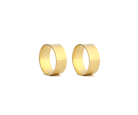 Aliança 8mm Ouro Amarelo 18k 750