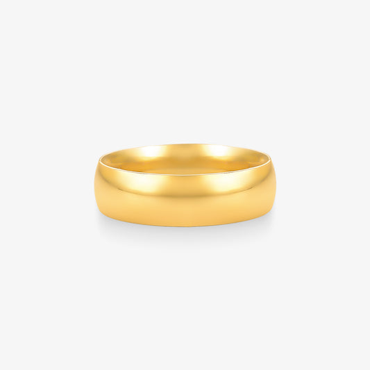 Aliança Lisa Comfort em Ouro Amarelo 18K, 5,80mm