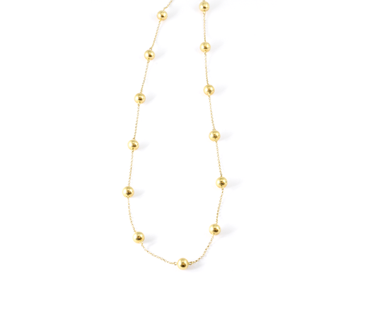 Gargantilha Bola 45cm em Ouro Amarelo 18K