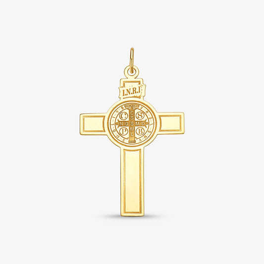 Pingente Cruz São Bento em Ouro Amarelo 18K