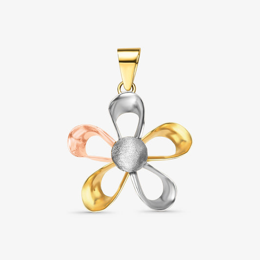 Pingente Lotus Tricolor em Ouro 18K