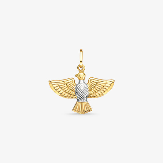 Pingente Divino Espírito Santo Bicolor em Ouro 18K