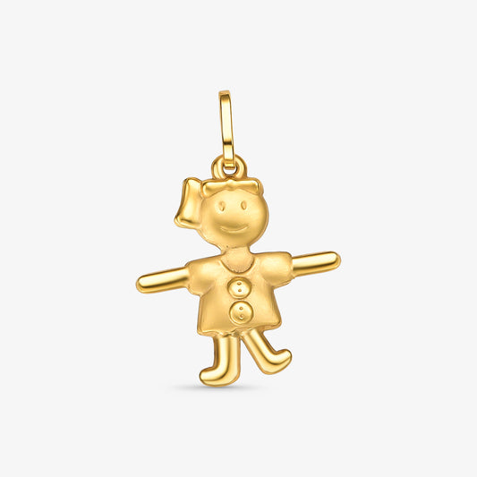 Pingente Menina III em Ouro Amarelo 18K