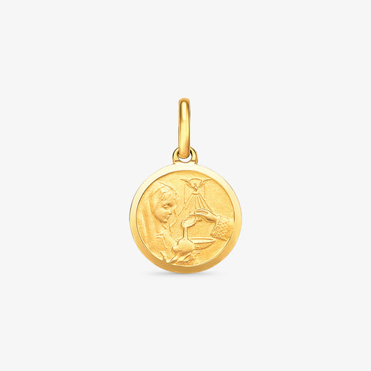 Pingente Batismo em Ouro Amarelo 18K