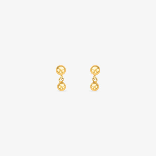 Brinco Baby Bola em Ouro Amarelo 18K 3mm