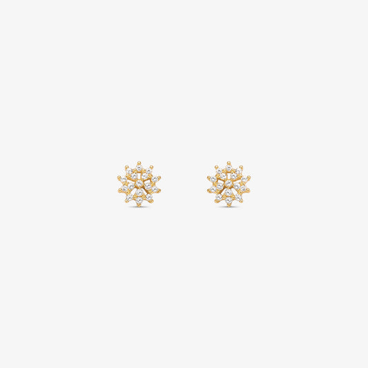Brinco Baby Realeza com Pedra em Ouro Amarelo 18K