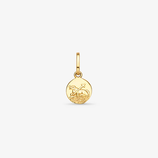Pingente Agnus Dei Mini em Ouro Amarelo 18K