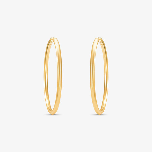 Brinco Argola Fio Redondo em Ouro Amarelo 18K