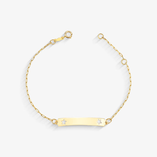 Pulseira Cartier Chapinha com Estrela Vazado em Ouro Amarelo 18K