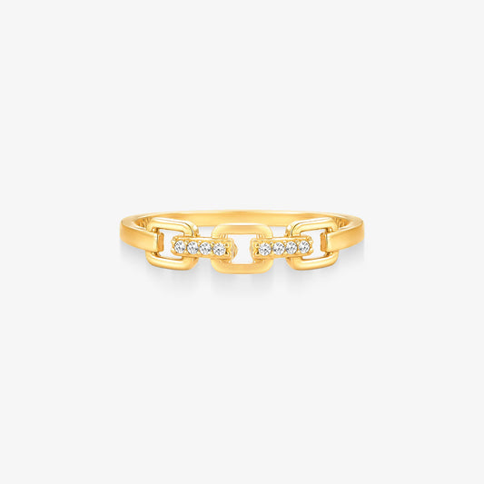 Anel Corrente em Ouro Amarelo 18k