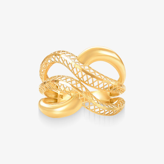 Anel Trabalhado em Ouro Amarelo 18k