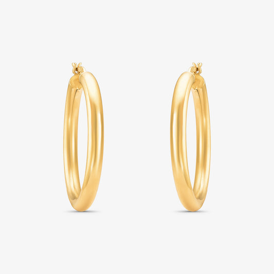 Brinco Argola Bojuda em Ouro Amarelo 18K