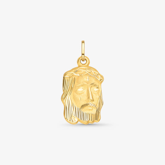 Pingente Face de Cristo em Ouro Amarelo 18K