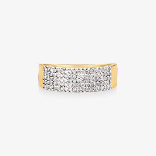 Anel Opus com Diamantes em Ouro Amarelo 18K