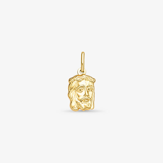 Pingente Face de Cristo Estampado em Ouro Amarelo 18K