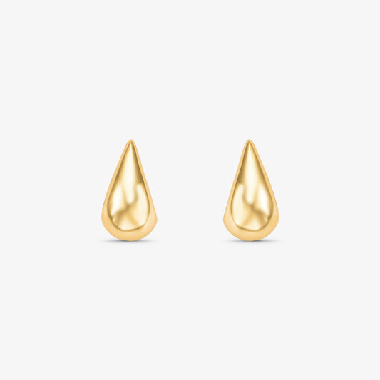 Brinco Gota Fundo Vazado em Ouro Amarelo 18K