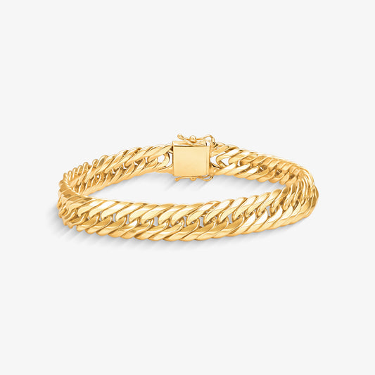 Pulseira Grumet Dupla Oca em Ouro Amarelo 18K, 20cm
